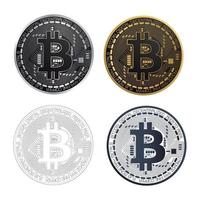 Bitcoin Digital cryptocurrency vector