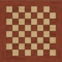 tablero de ajedrez de madera vector