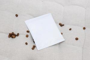 Front view of blank snack paper bag package photo