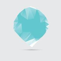 summer Conceptual polygonal geometric speech bubble. Abstract vector Illustration, low poly style paper.