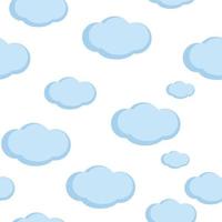 Seamless pattern baby  background  with clouds vector