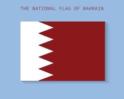 THE NATIONAL FLAG OF BAHRAIN VECTOR DESIGN