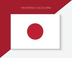 la bandera nacional de japón diseño vectorial vector