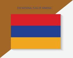 la bandera nacional de armenia diseño vectorial vector