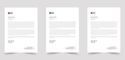 Sample business professional letterhead templates vector
