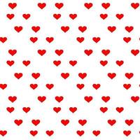 Modern banner with colorful seamless pattern of hearts on red background Abstract love symbol vector