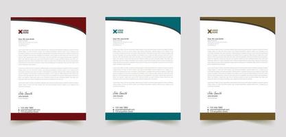 abstract business professional letterhead templates vector