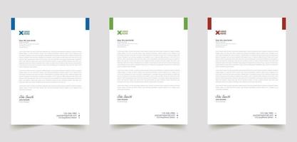 abstract business professional letterhead templates vector