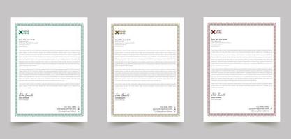 sample and professional letterhead template vector