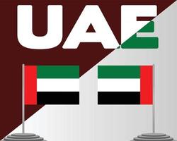 The national flag of  arab emirates vector design