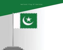 bandera nacional de pakistán diseño vectorial vector