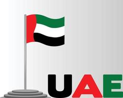 The national flag of  arab emirates vector design