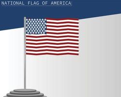 national flag of america vector design