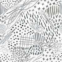 Vector modern seamless background with slate pencil hand drawn abstract lines, doodles. Use it for wallpaper, textile print, pattern fills, web, surface texture, wrapping paper, design of presentation