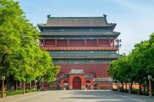 campanario y torre del tambor de beijing foto