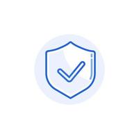 protection security shield outline icon vector