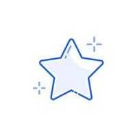 icono de contorno de estrella simple vector