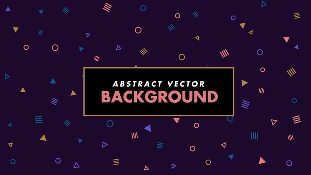 presentation template with simple geometric shapes on dark background vector