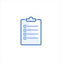 clipboard checklist simple outline icon vector