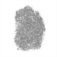 fingerprint forensic security realistic illustration vector