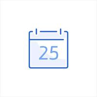 icono de esquema de fecha de mes de calendario simple vector