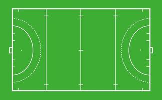 field hockey pitch top view vector illustration