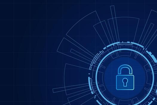 Cyber security technology concept , Shield With Keyhole icon  , personal data , vector