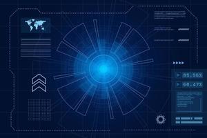 Sci fi futuristic user interface, HUD, Technology abstract background , Vector illustration.