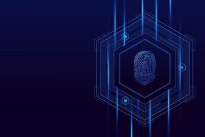 scan fingerprint, Cyber security and password control through fingerprints, access with biometrics identification vector