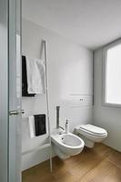interiors shots of a modern bathroom photo