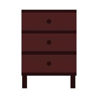 wood cabinet furniture vector