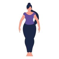 personaje de mujer de pie vector