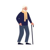 old man character vector