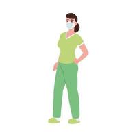 nurse cartoon character vector