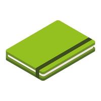 libro verde aislado vector