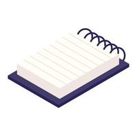 notepad spiral icon vector