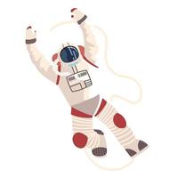 astronauta en traje espacial espacio de caracteres icono de vector detallado