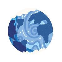 space planet abstract surface icon vector