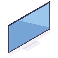 computer monitor device digital icon isometric style vector