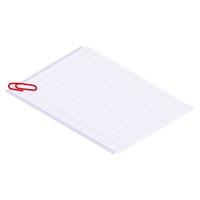 paper with note clip icon isometric style vector