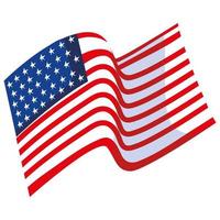 waving american flag vector