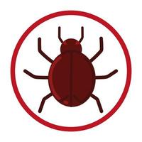 bug virus sign vector