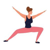 woman sport stretching vector