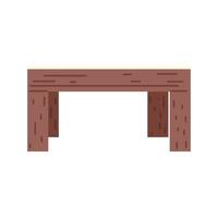 muebles de mesa de madera vector