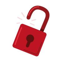 unlock padlock security vector