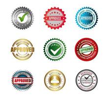 set of seal quality icons vector