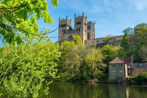 Durham Cathedral and River Wear in Spring in Durham, England photo