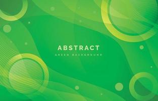 Abstract Green Wave Background vector