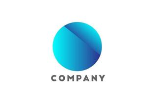 o letra del logotipo del alfabeto geométrico para empresas y empresas con color azul. Brading corporativo y rotulación con diseño futurista y degradado. vector