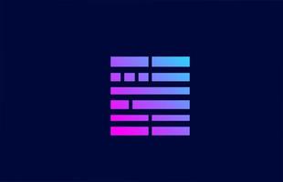 letter H logo alphabet icon with block line. Creative design for business and company with in pink blue gradient color vector